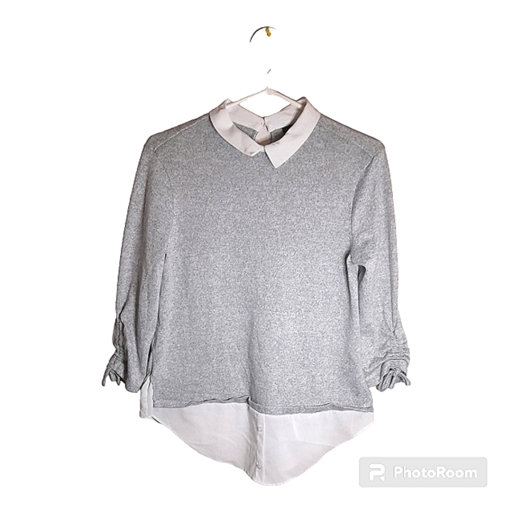 💛🧡TROVARE WOMENS MEDIUM GREY BLOUSE